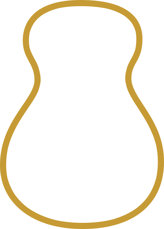 Outline of a grand auditorium guitar