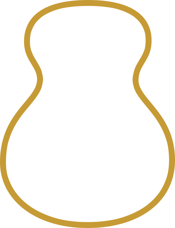 Outline of a jumbo guitar