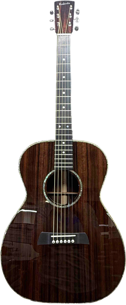 An acoustic gutar designed and crafted by Robert Mizek