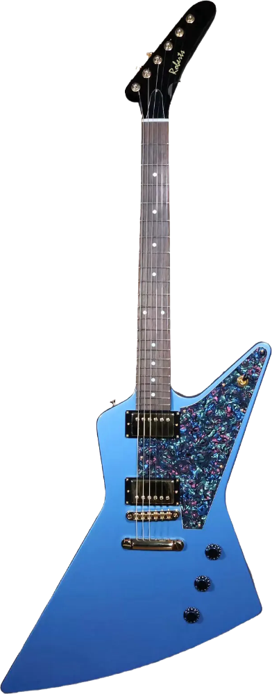 An electric gutar designed and crafted by Robert Mizek
